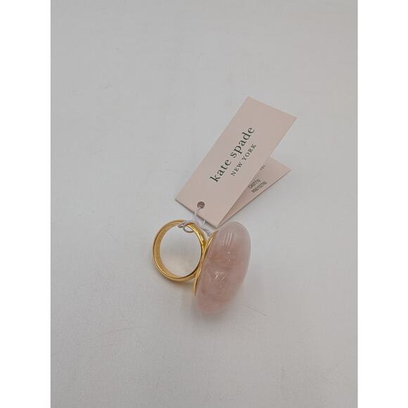 NWT Kate Spade Pink Open Heart Ring Size 6 WBRUH565 - Picture 2 of 5